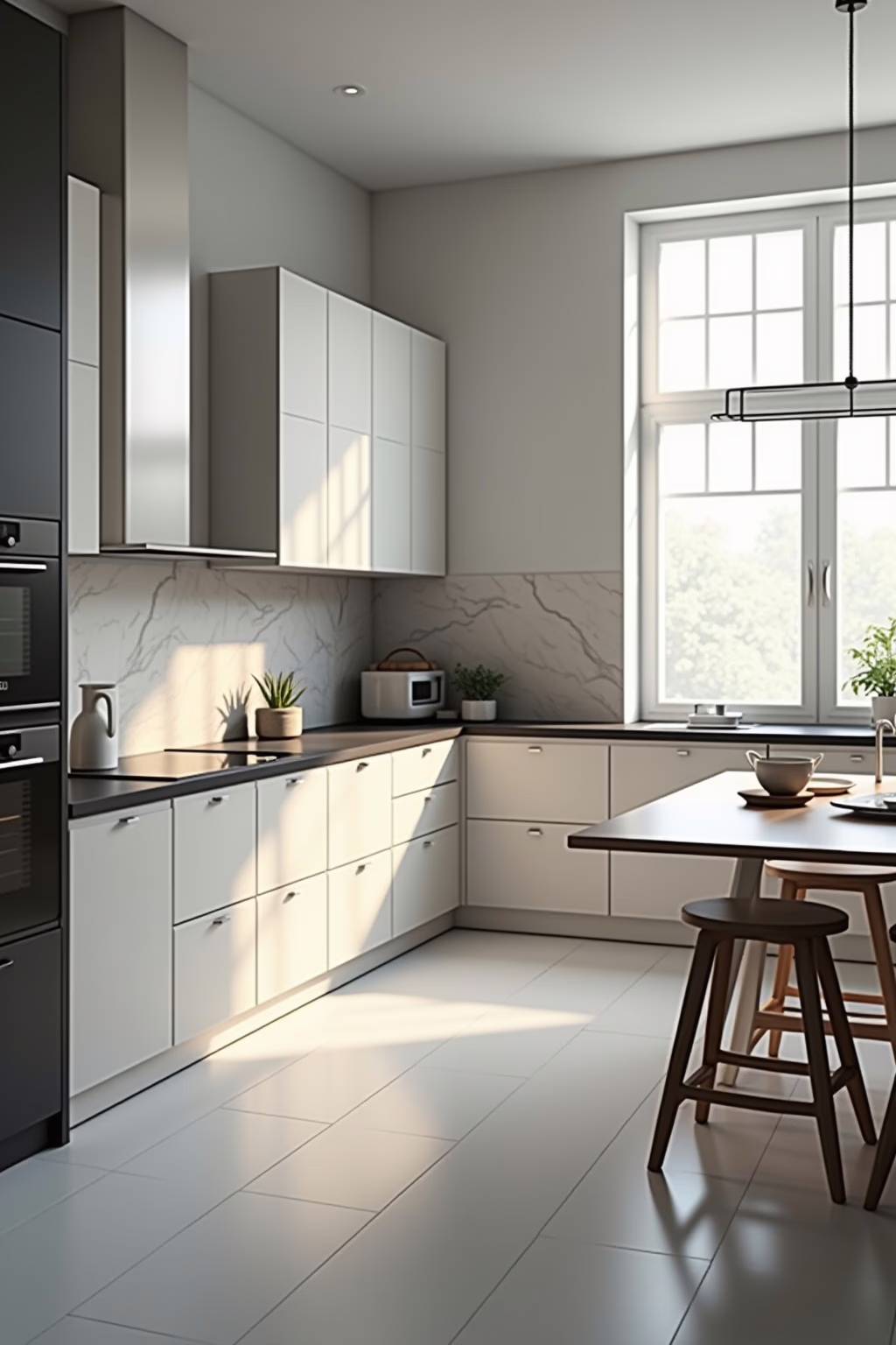 Küchenlayouts für Backofen in Ecke einbauen