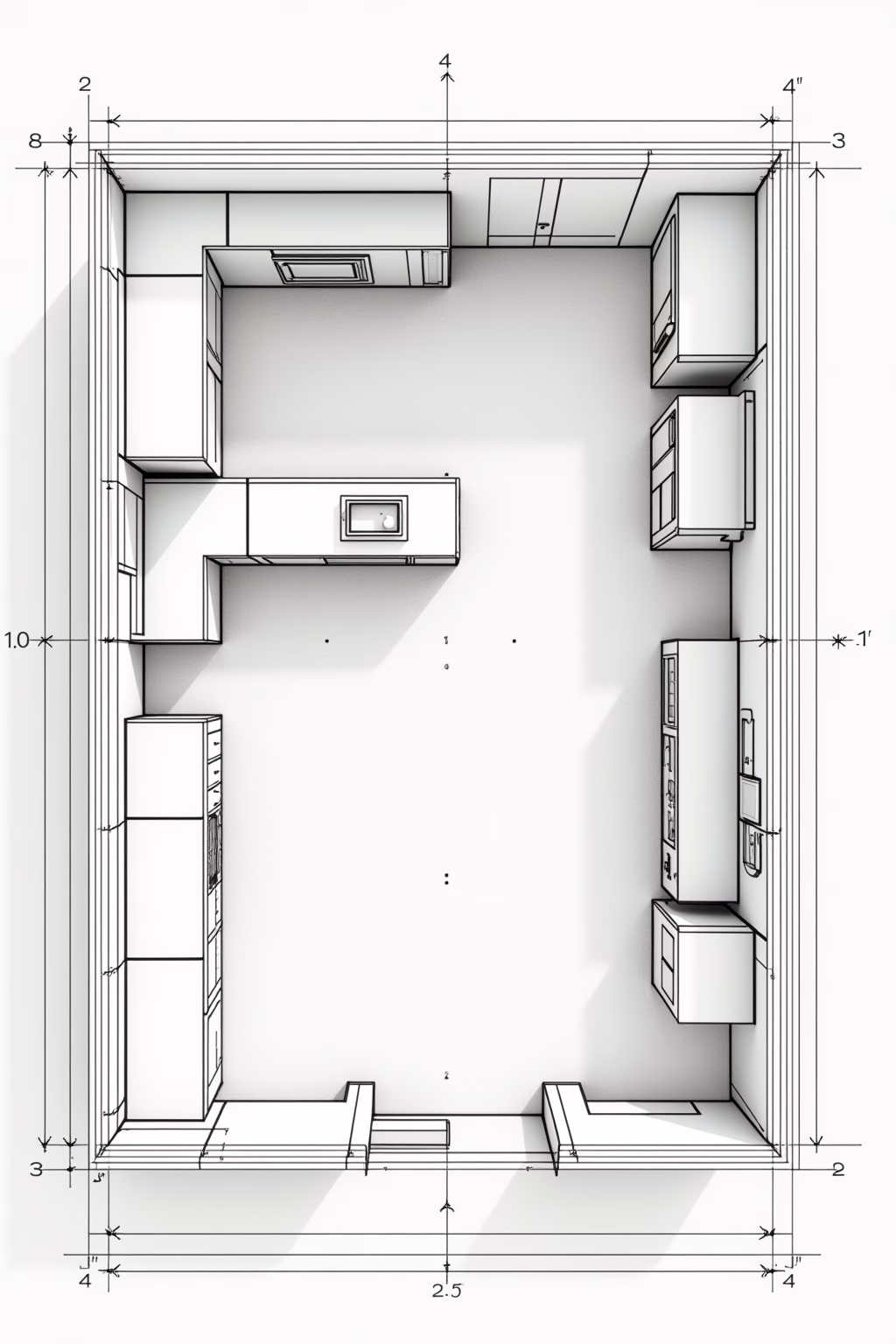 8 Tipps: Eckküche planen leicht gemacht 14 eckkueche planen outline 2