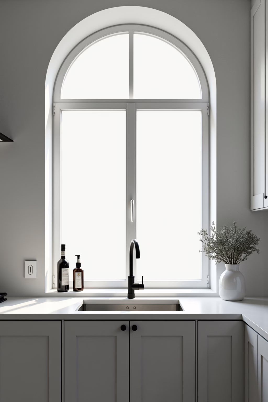 fensterdeko kueche modern outline 2