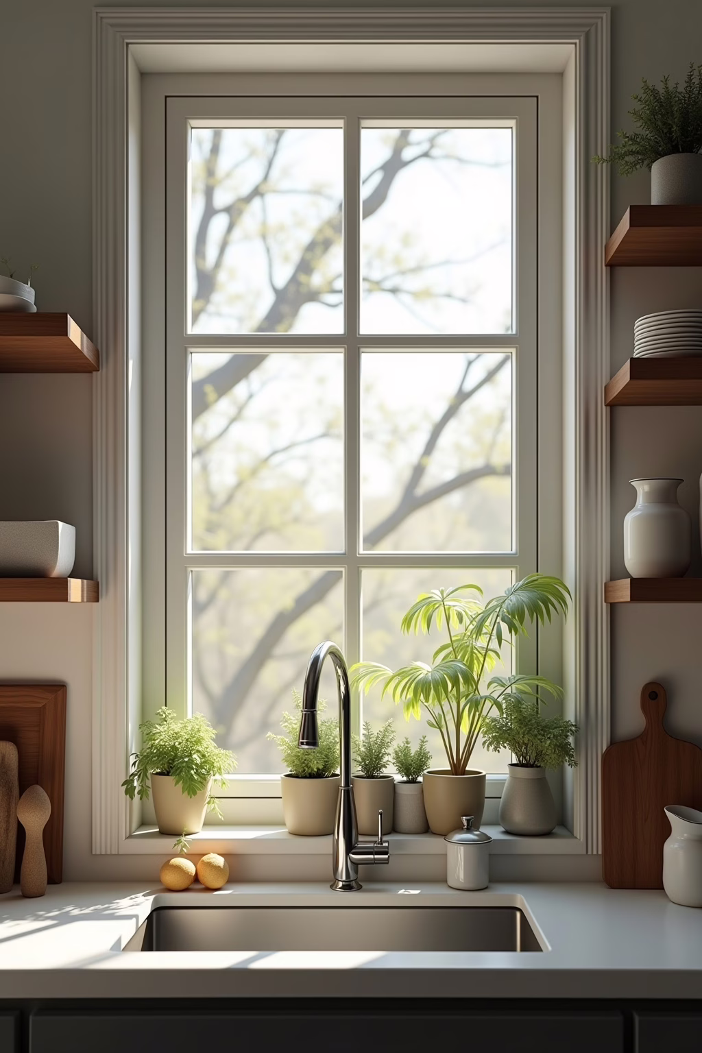 fensterdeko kueche modern outline 8
