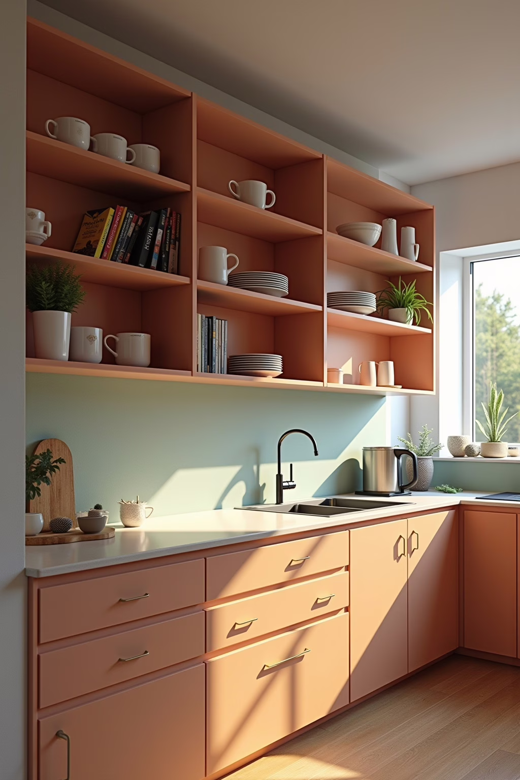 Stylish gestaltetes Kallax Regal mit Dekorationselementen