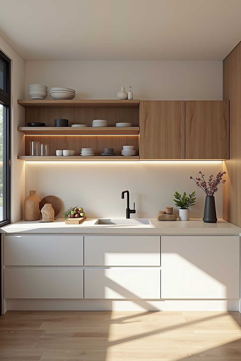 Geräte Küche Eiche Weiß modern