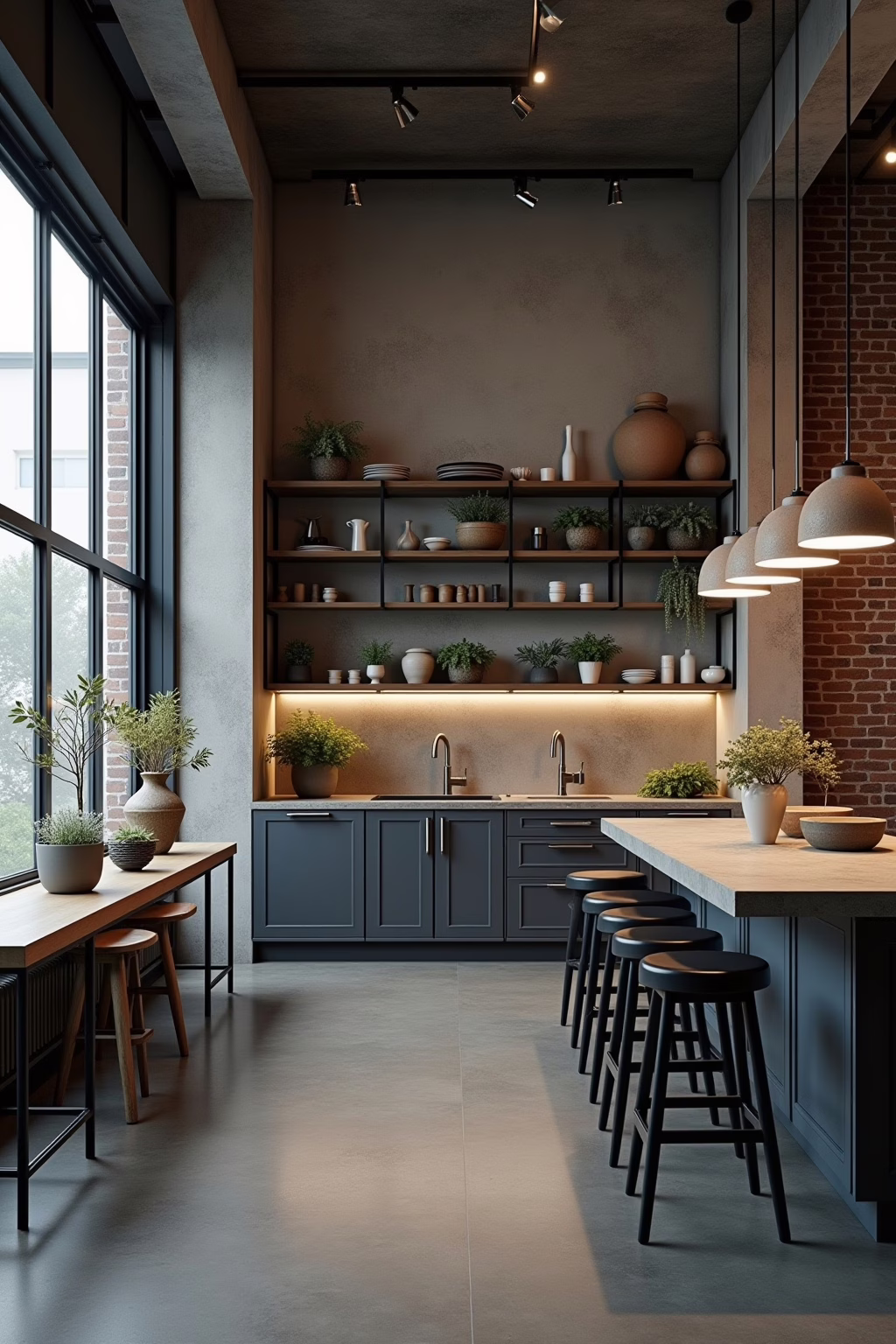 kueche industrial style planen outline 2