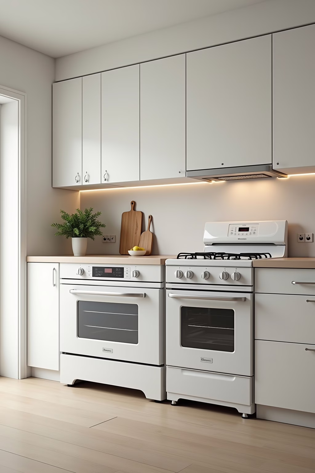 Moderne Geräte in Landhausküche