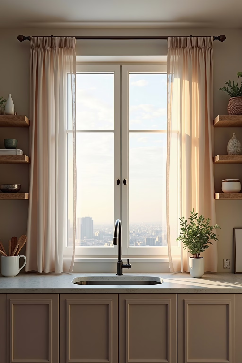 kueche mit fenster ueber arbeitsplatte outline 7
