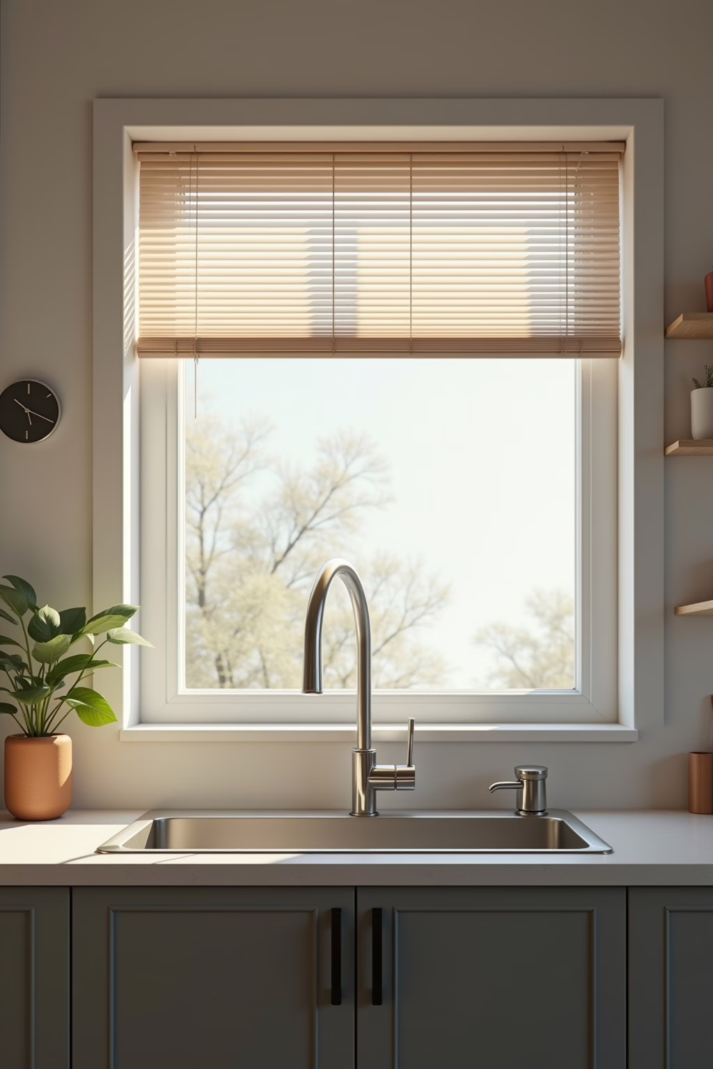 kueche mit fenster ueber arbeitsplatte outline 8
