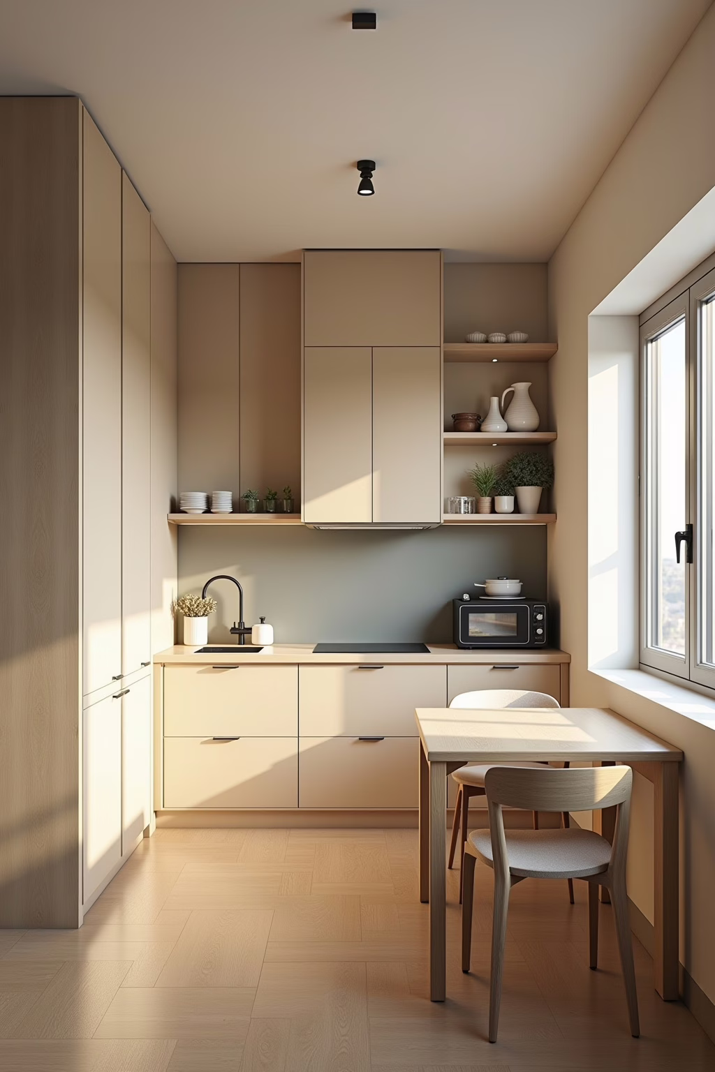 kueche und esszimmer in einem raum outline 8