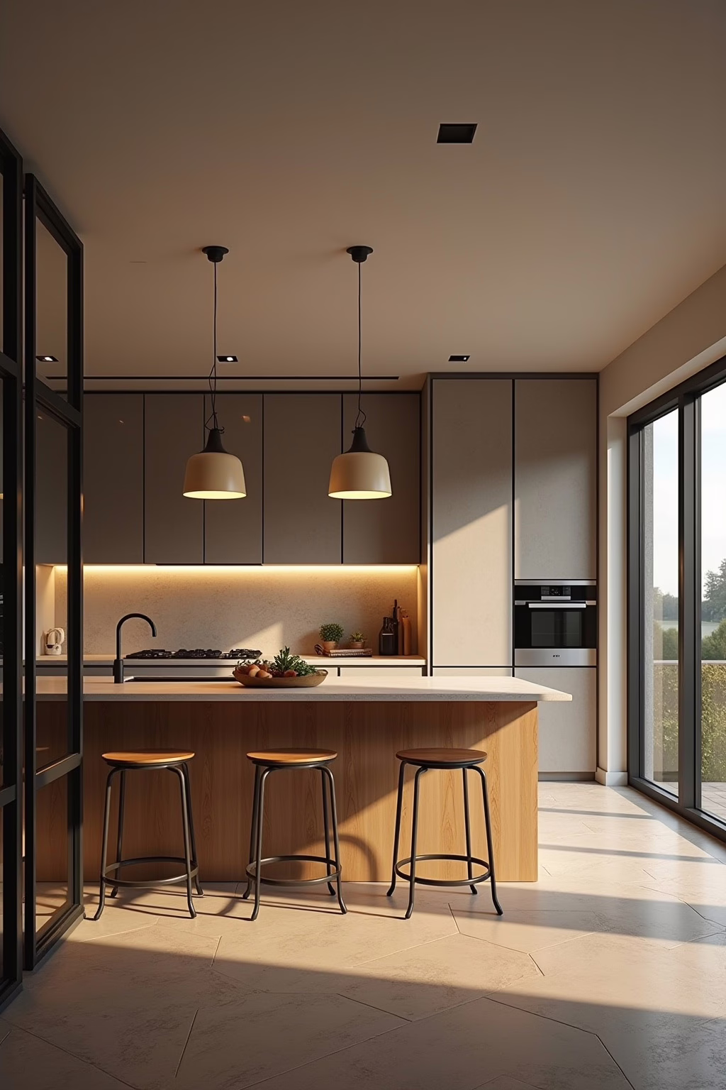 kueche und wohnzimmer optisch trennen outline 6