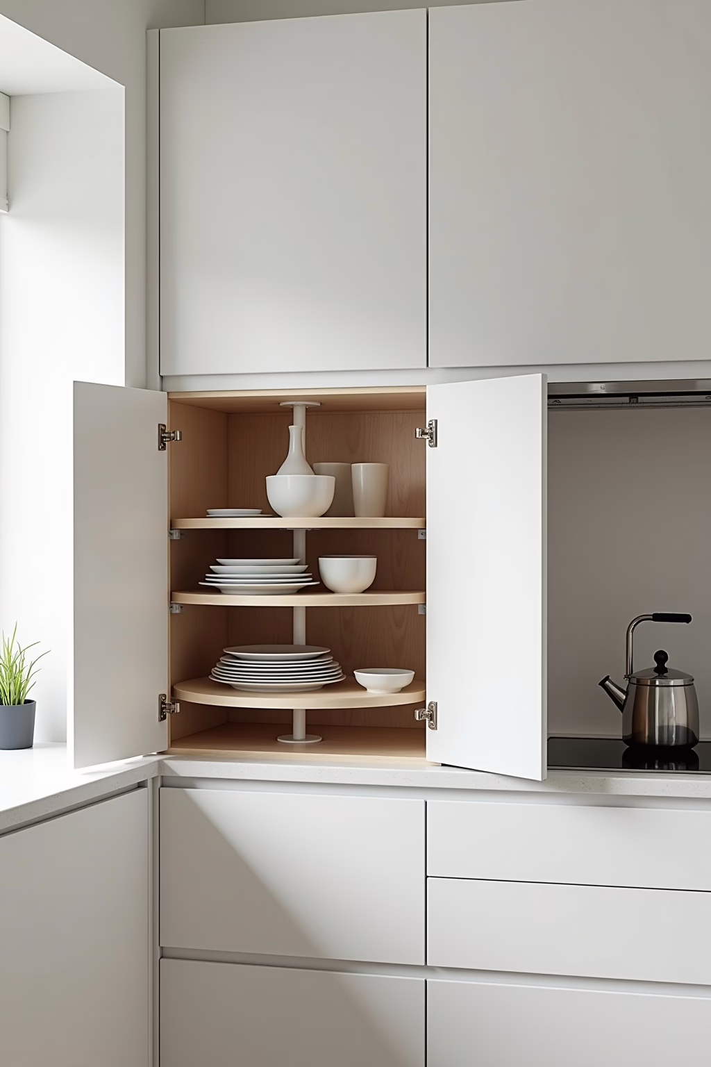 Verschiedene Typen Küchen Eckschrank Rondell