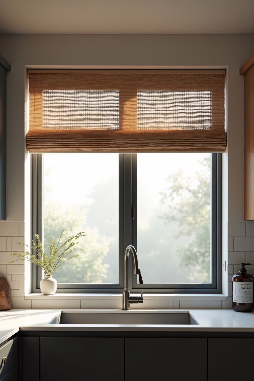 kuechenfenster gestalten ideen statt gardinen outline 5