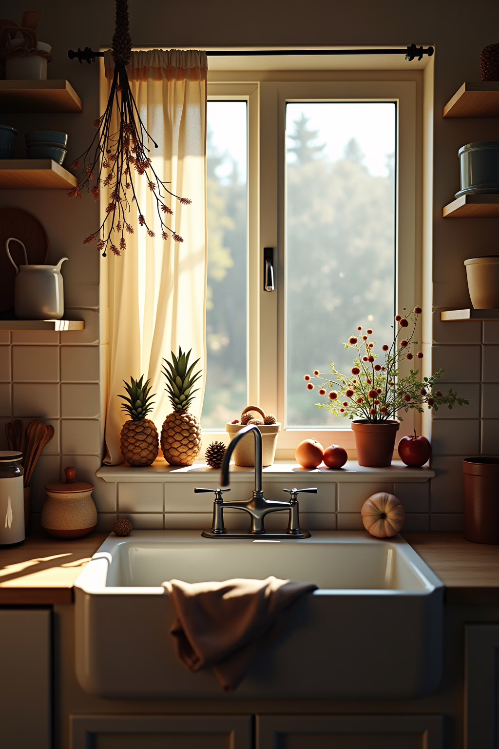 kuechenfenster gestalten ideen statt gardinen outline 7