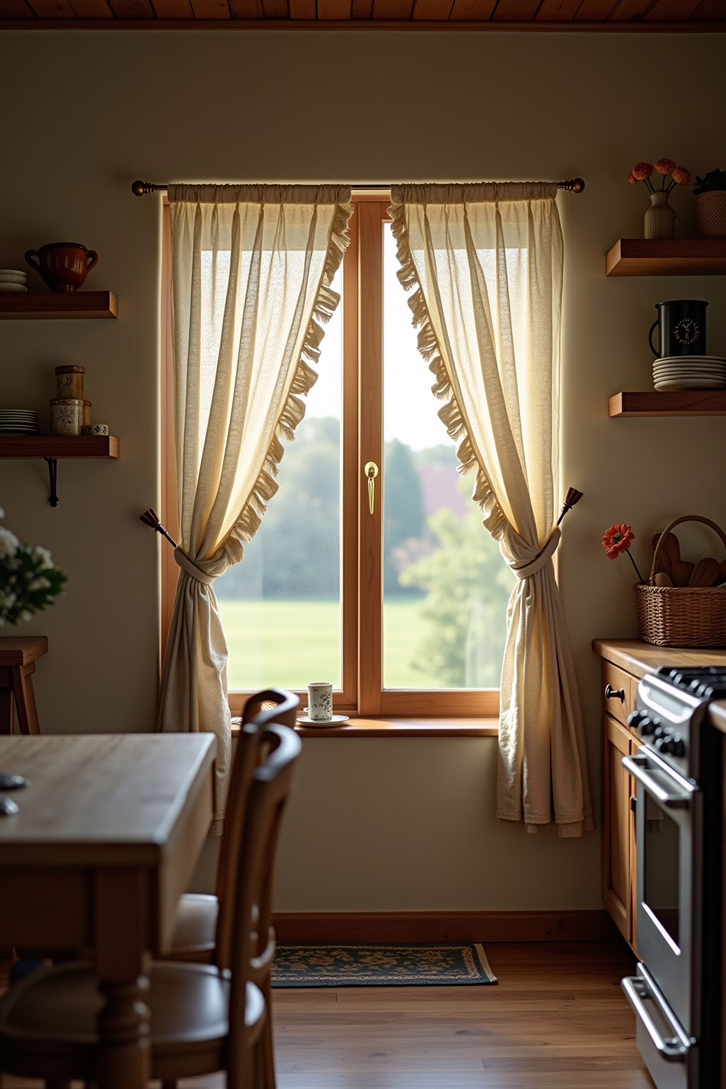 Gardinenlängen im Landhausstil