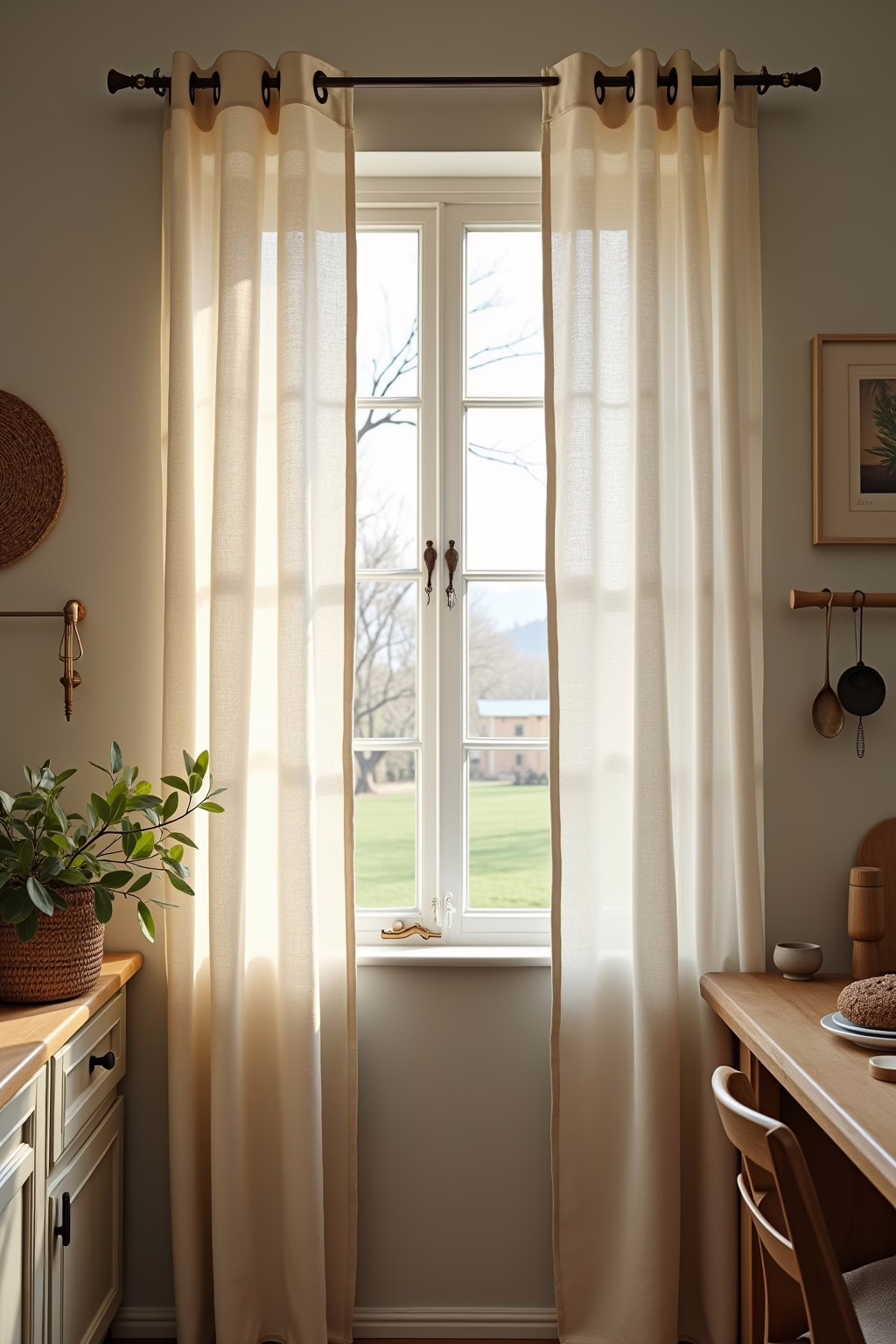 Nachhaltige Küchengardinen Landhausstil