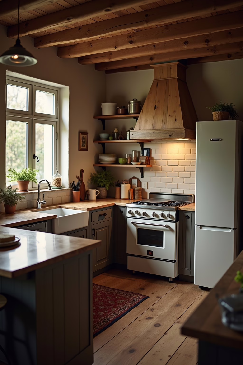Moderne Geräte Landhausküche