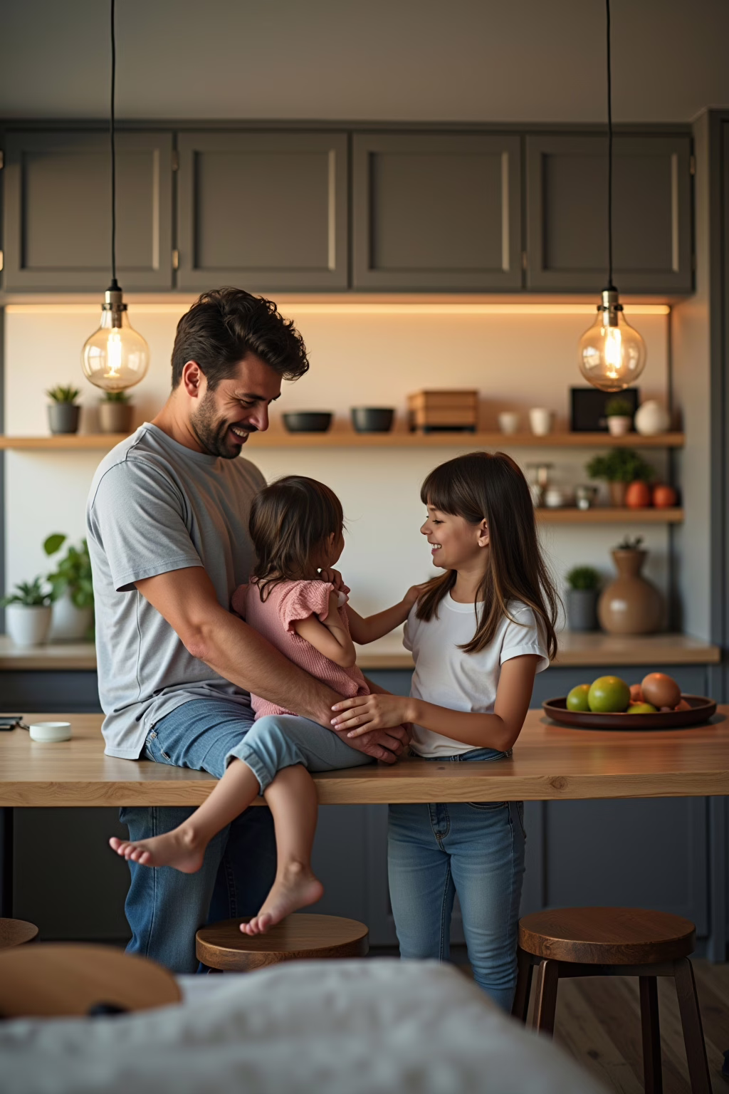 Offene Küche im Familienalltag