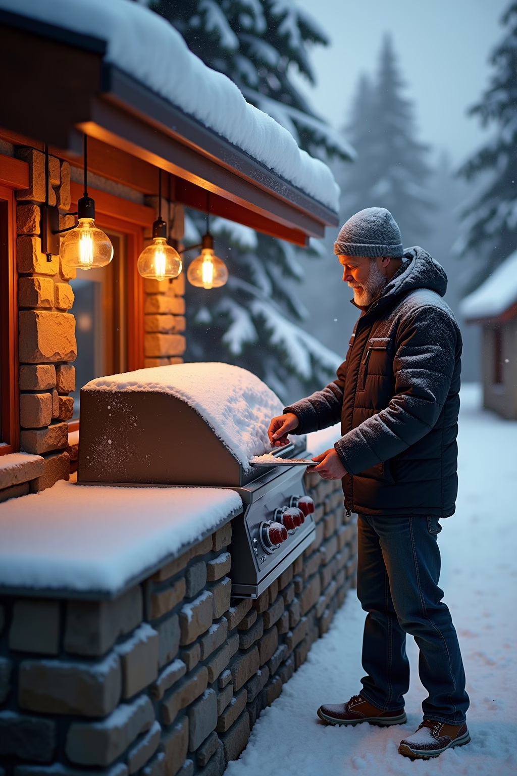 Outdoor Küche winterfest machen und pflegen