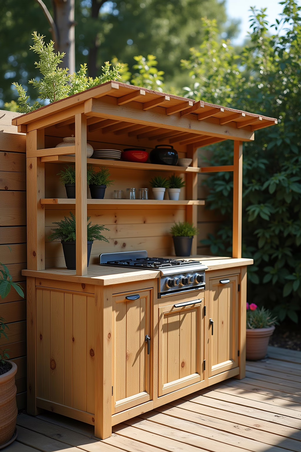 outdoor kueche selber bauen ideen outline 4