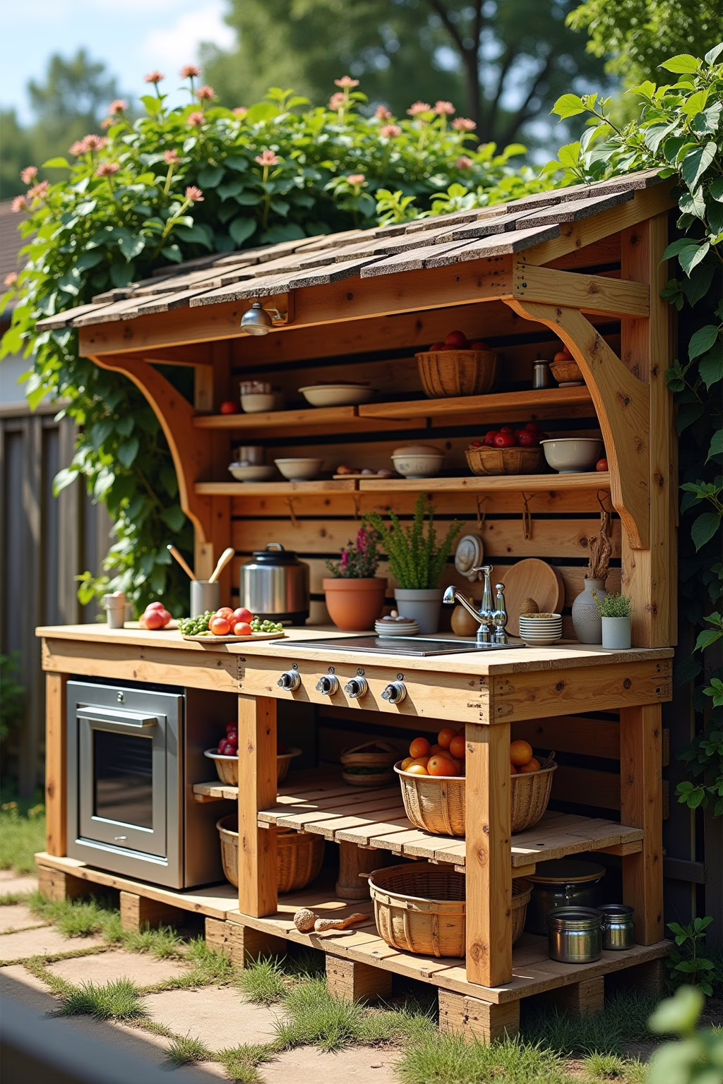 Paletten Outdoor Küche Übersicht
