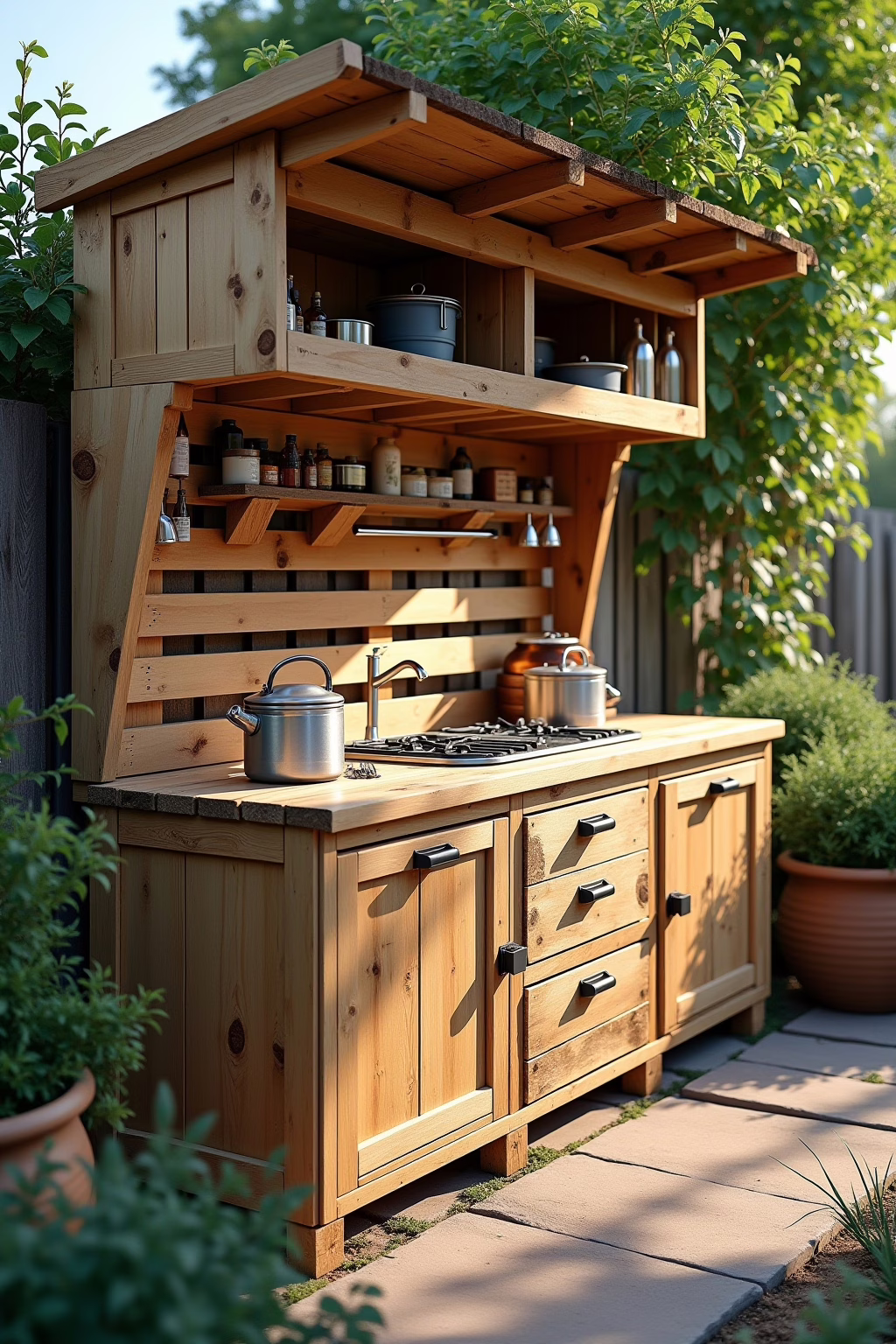 Bauanleitung Paletten Outdoor Küche