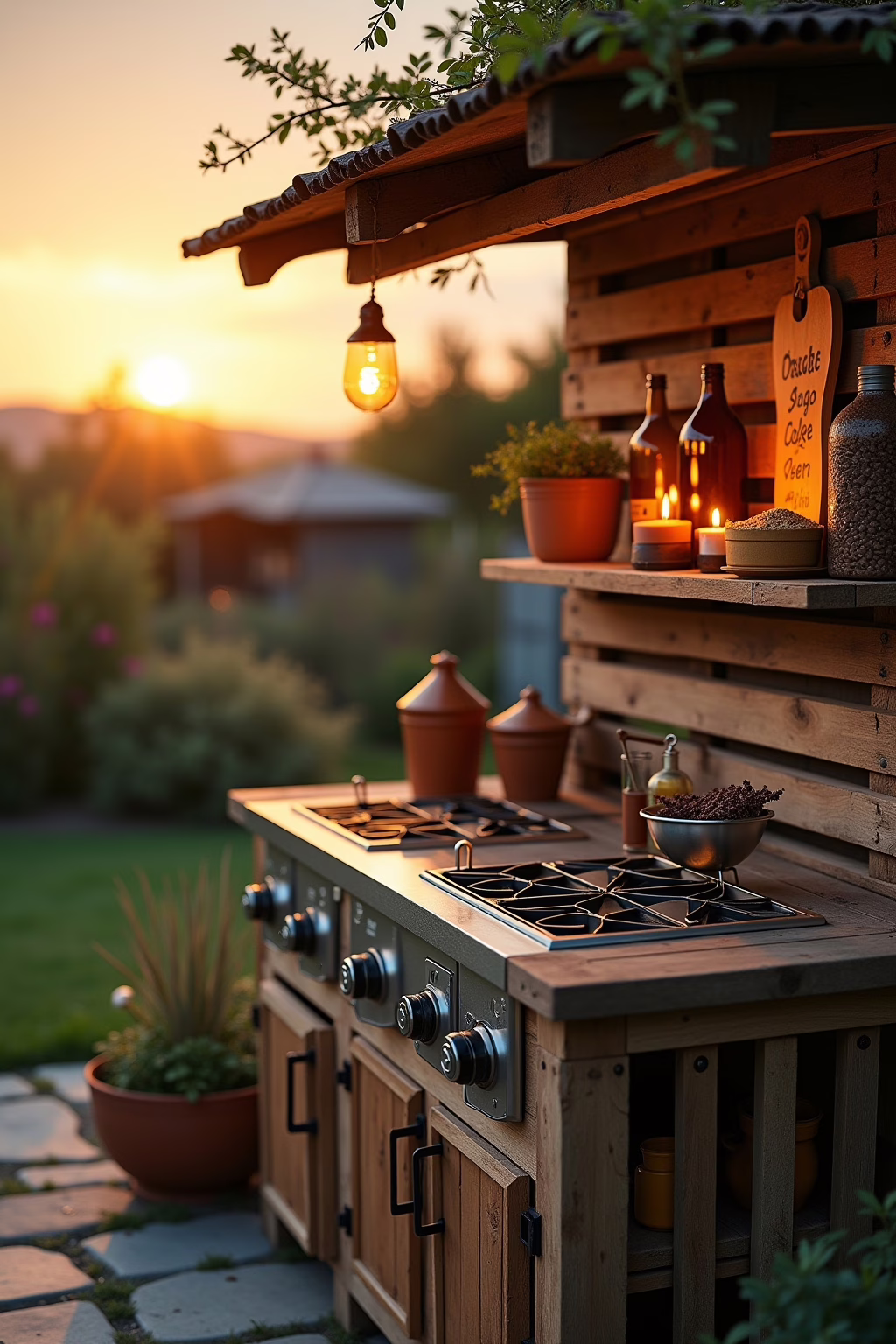 Inspiration Paletten Outdoor Küche