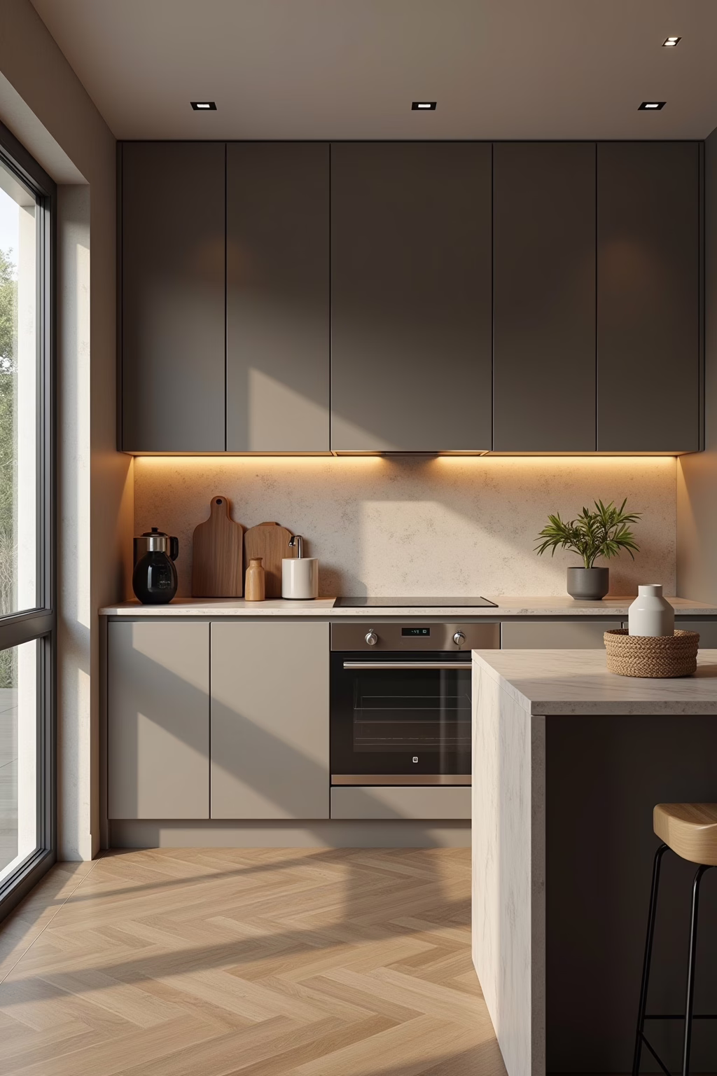 Verschiedene Taupe Farbtöne für Küchen