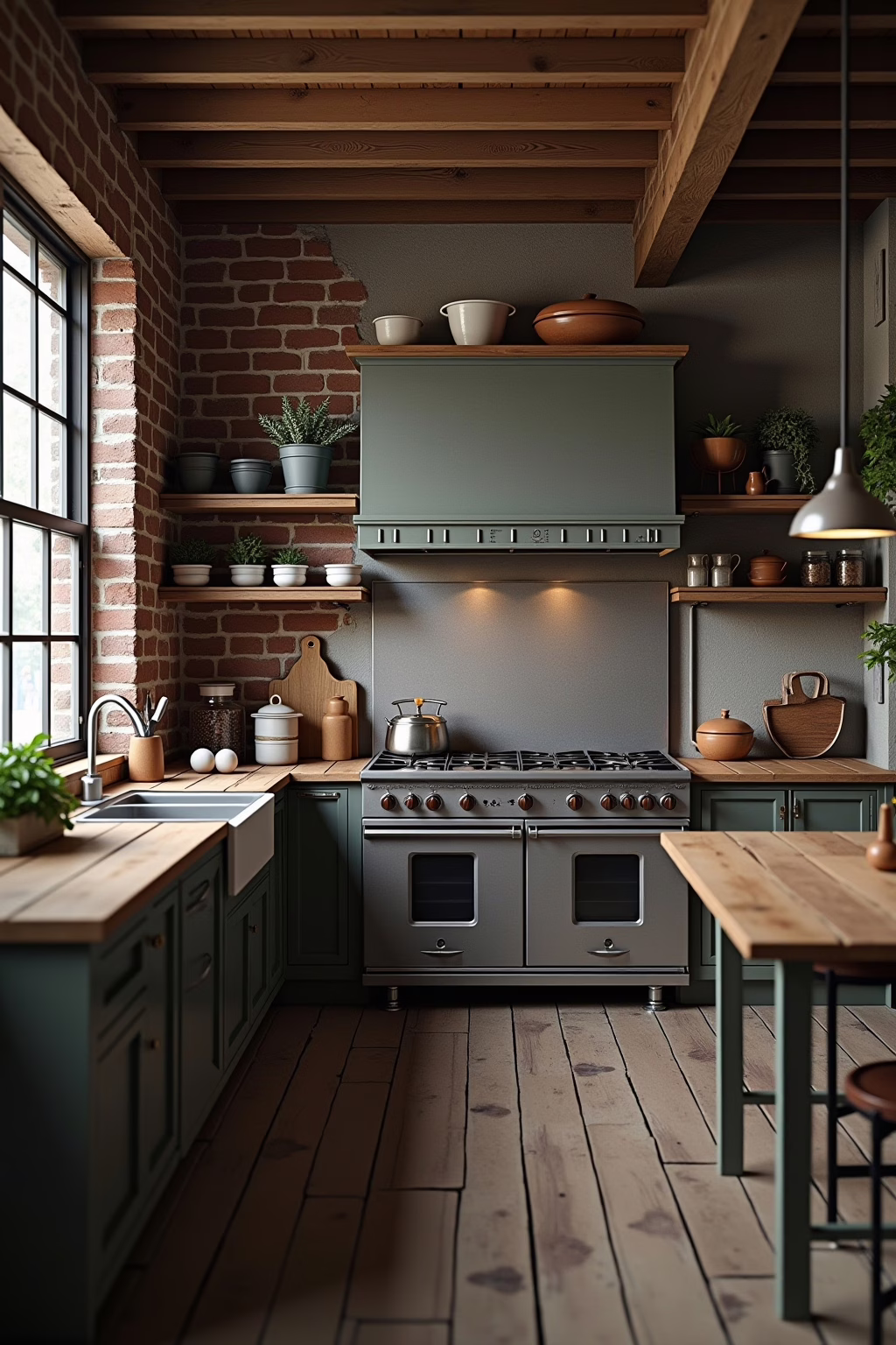vintage industrial style kueche outline 3