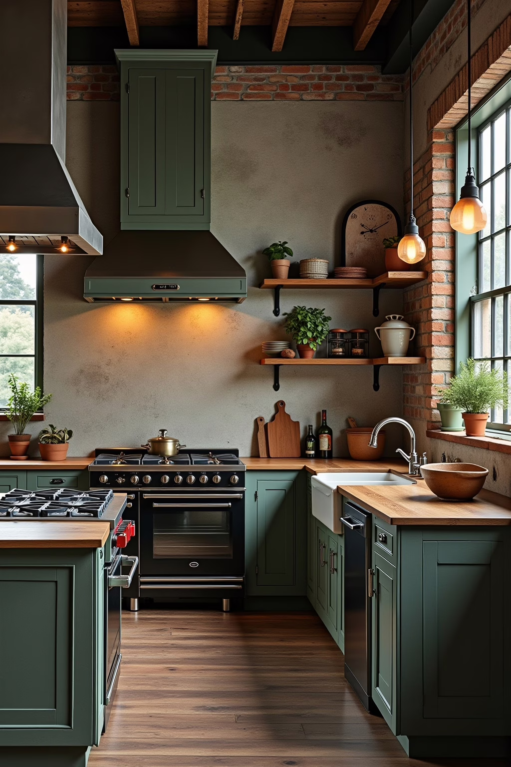 vintage industrial style kueche outline 4