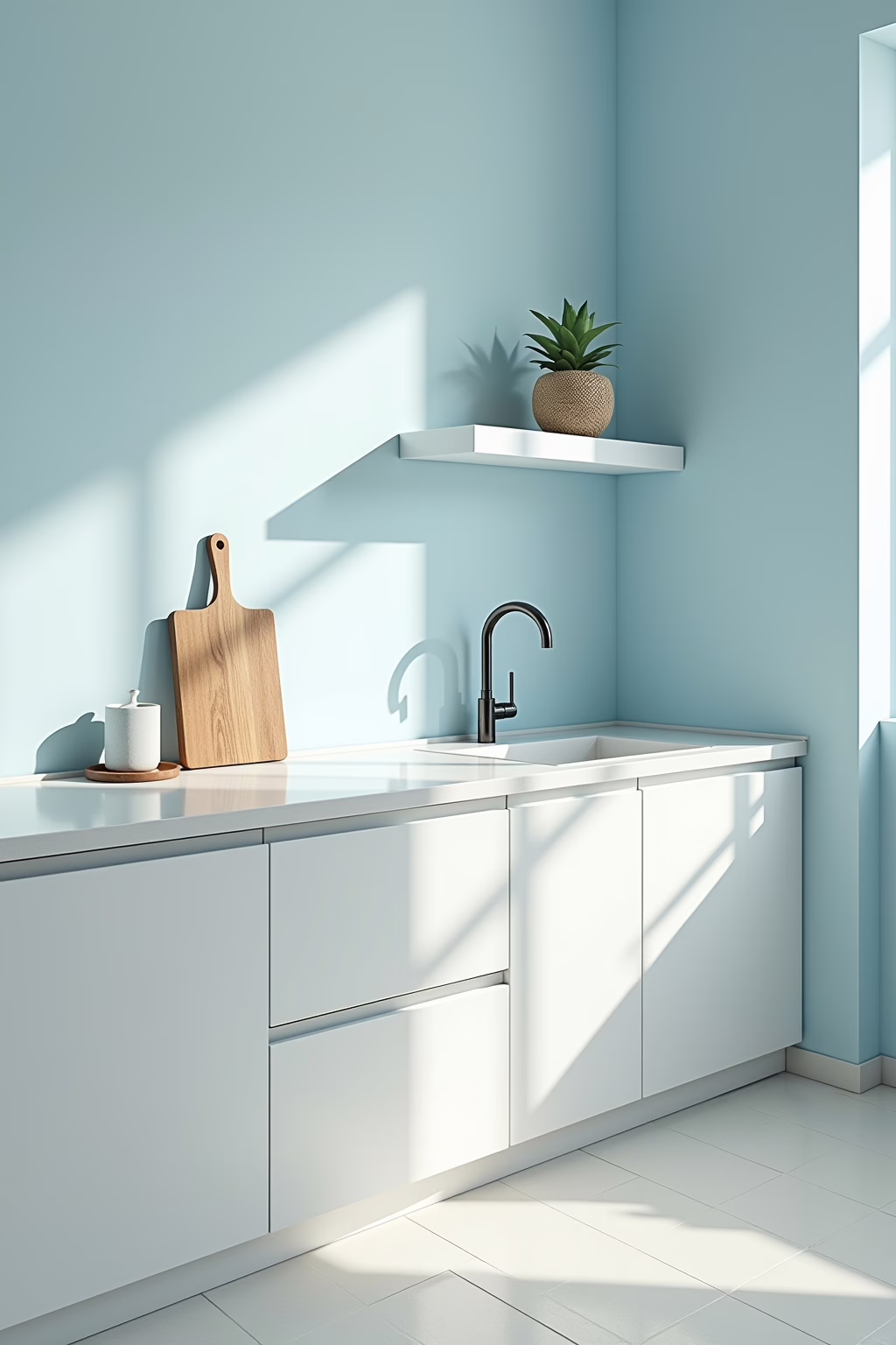 wandgestaltung weisse kueche welche wandfarbe outline 7