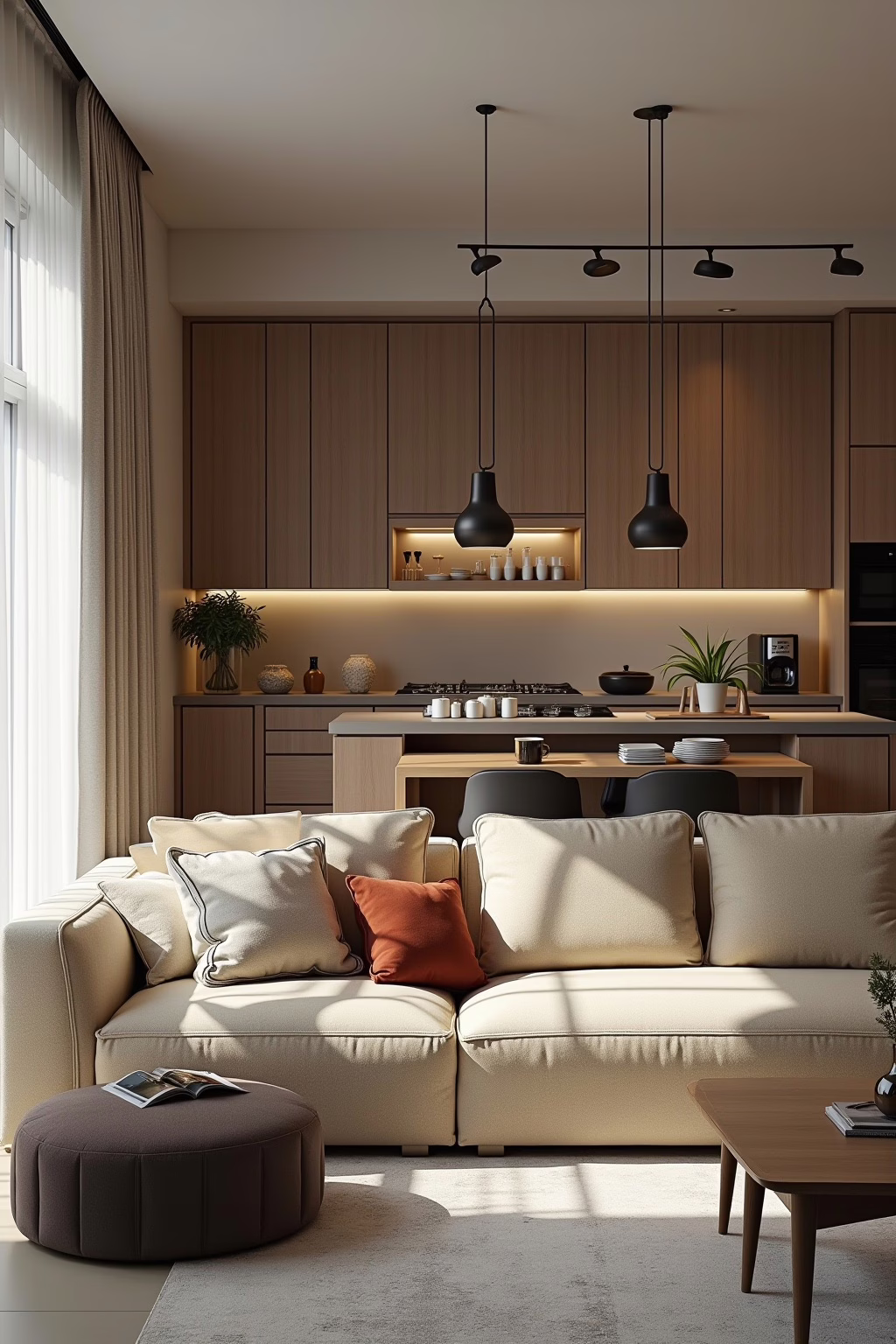 wohnzimmer kueche trennen outline 7